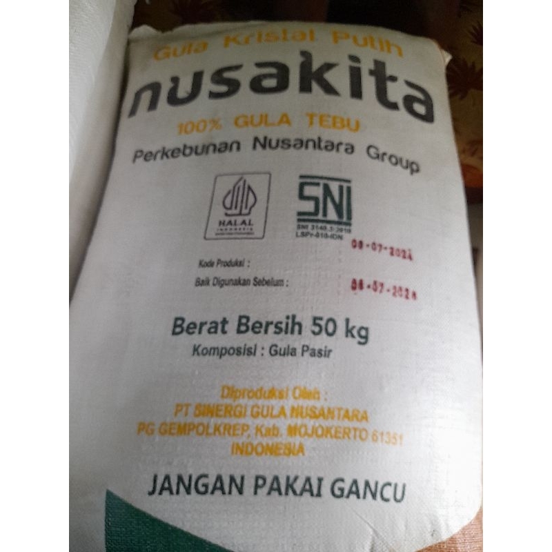 

Gula nusakita 50kg || 1 karung