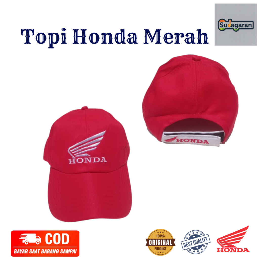 TOPI HONDA MEKANIK MERAH || TOPI MEKANIK MERAH || TOPI HONDA || TOPI AHASS || TOPI HONDA MERAH