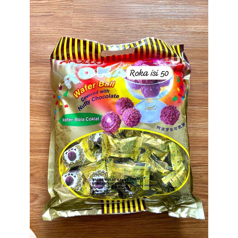 

Roka Wafer Ball Coklat isi 50