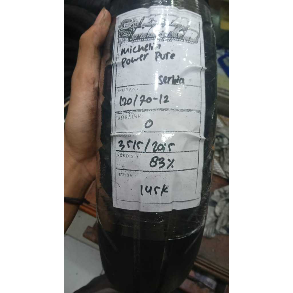 BAN COPOTAN MICHELIN POWER PURE RING 12 UKURAN 120 70 12 UNTUK VESPA MATIC KODE3515