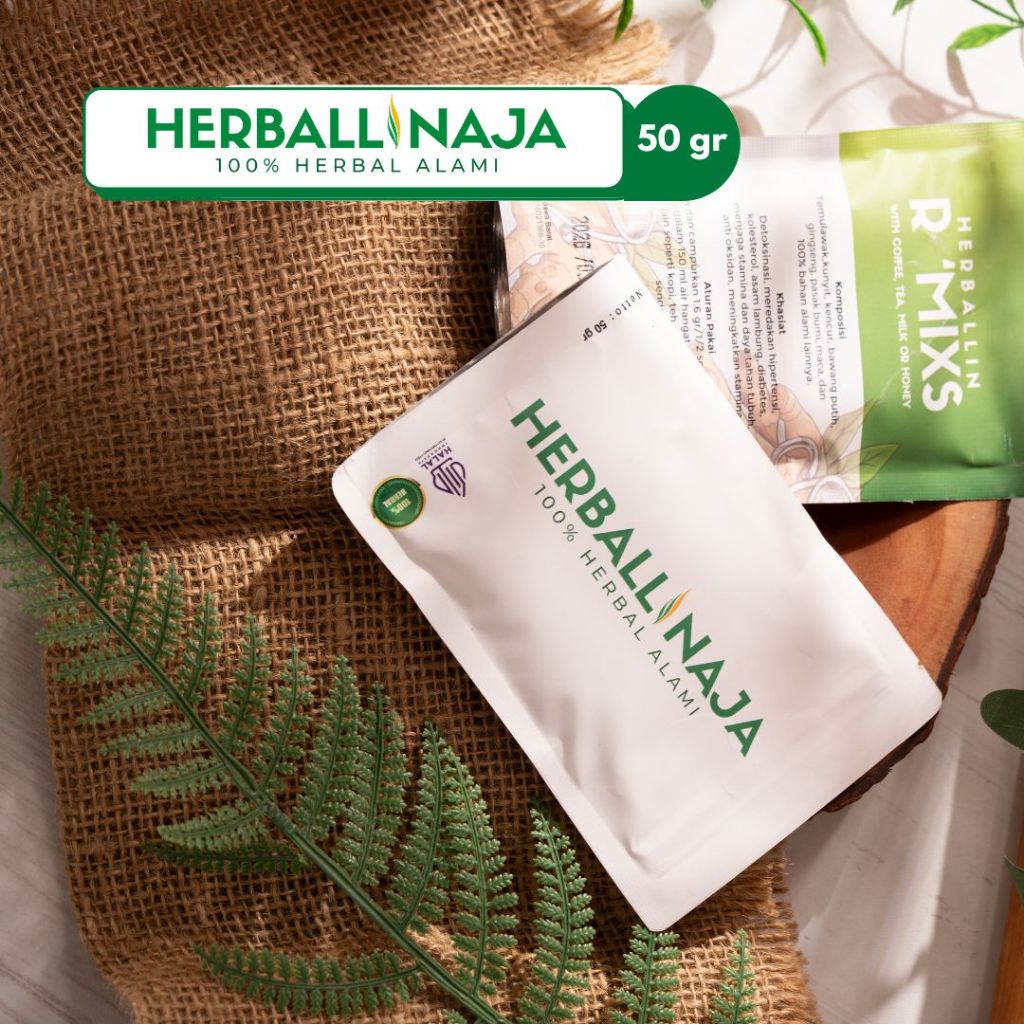 

Jamu Asam Lambung Herbalin R'MIXS Obat Kolestrol Herbal Alami Serbuk 50 gr