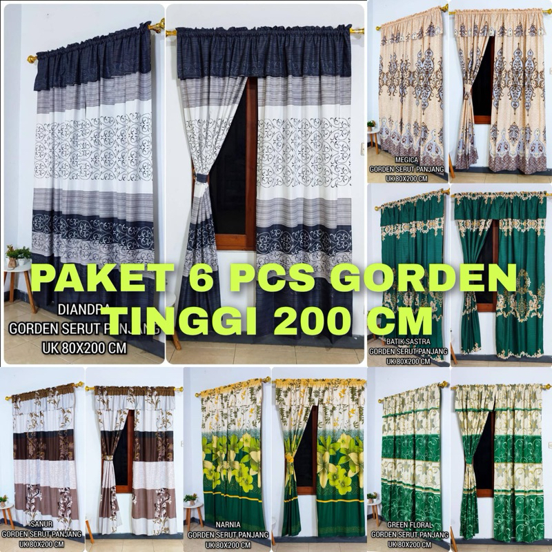 PAKET 6 PCS GORDEN PINTU DAN JENDELA PAKET HEMAT 6 PCS GORDEN SERUT PINTU DAN JENDELA