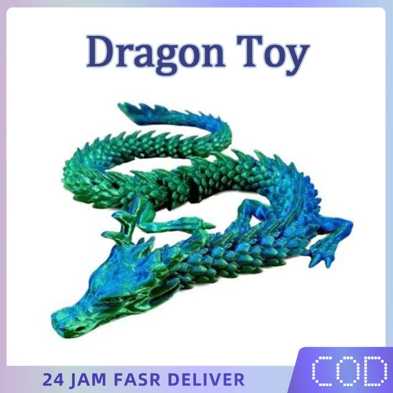 Articulated Dragon Toy Mainan Naga 3D  Flexibel Articulated Dragon Toy Naga Fleksibel Artikulasi