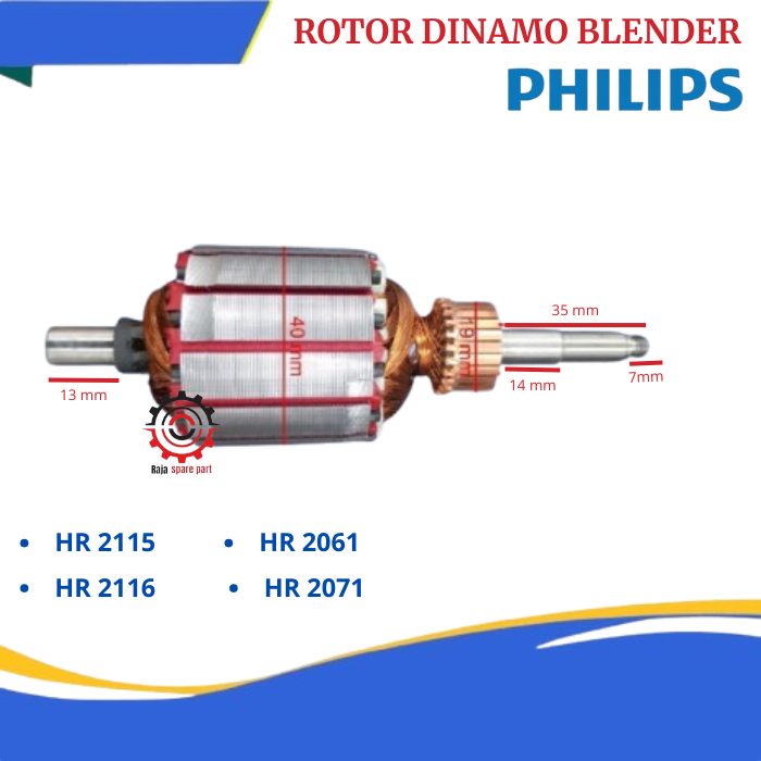 ANGKER / ROTOR DINAMO BLENDER PHILIPS HR 2115 2116 2061 2071