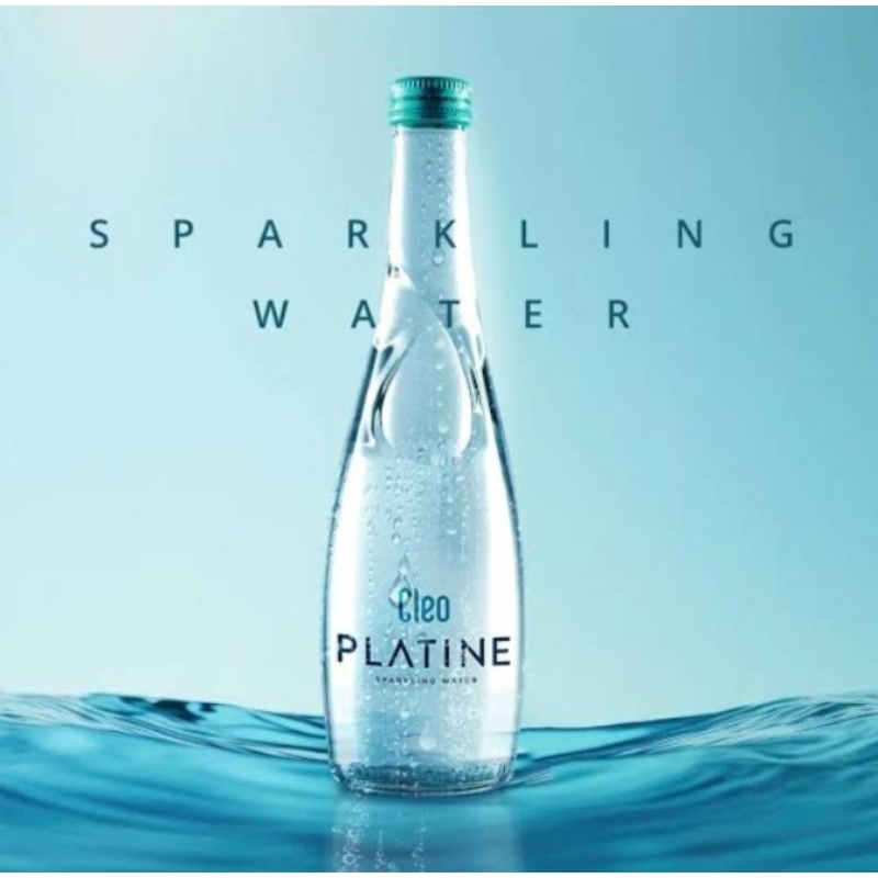 

Cleo platine botol kaca | Sparkling water & Drinking water 380 ml