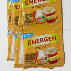 

ENERGEN RASA VANILA RENCENG KEMASAN BARU ISI LEBIH BANYAK ( ISI 10 SACHET )