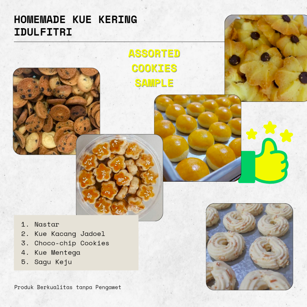 

Sample Pack Aneka Kue Homemade Lebaran | Kue Raya