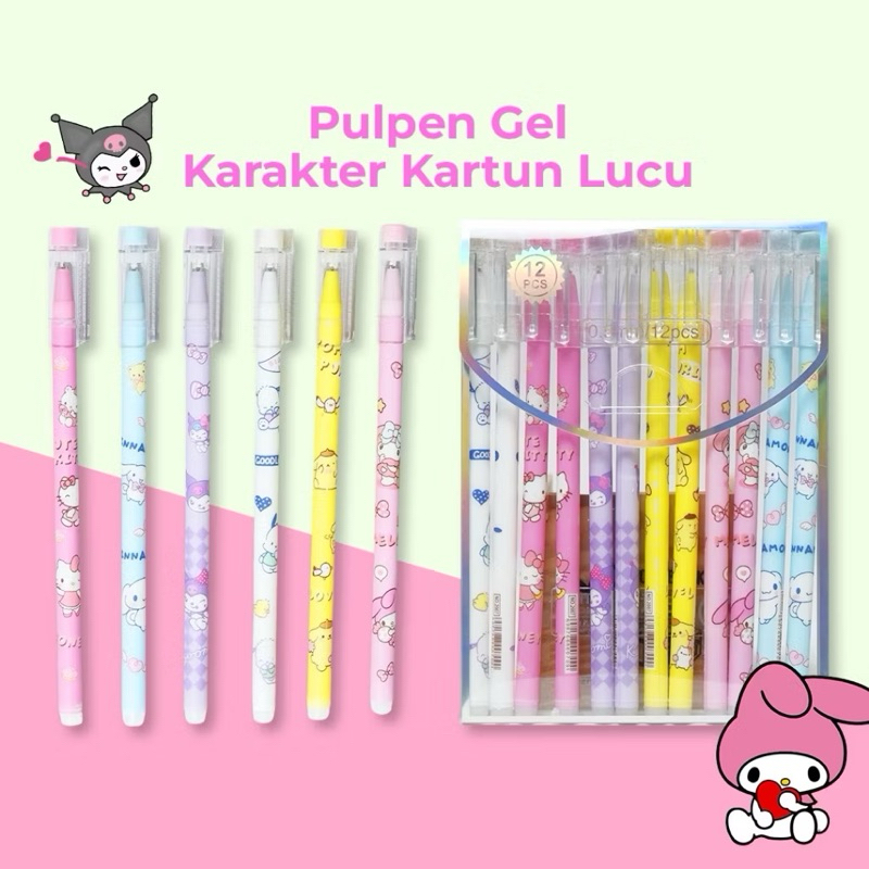 

Pen Anak Bisa Dihapus Sanrio Erasable Pulpen Gel Karakter Lucu Imut 0.5mm
