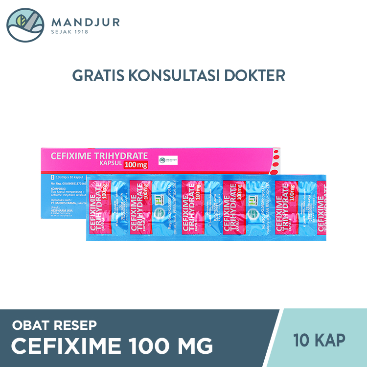 CEFIXIME GENERIK HJ 100 MG 1 STRIP @ 10 KAPSUL