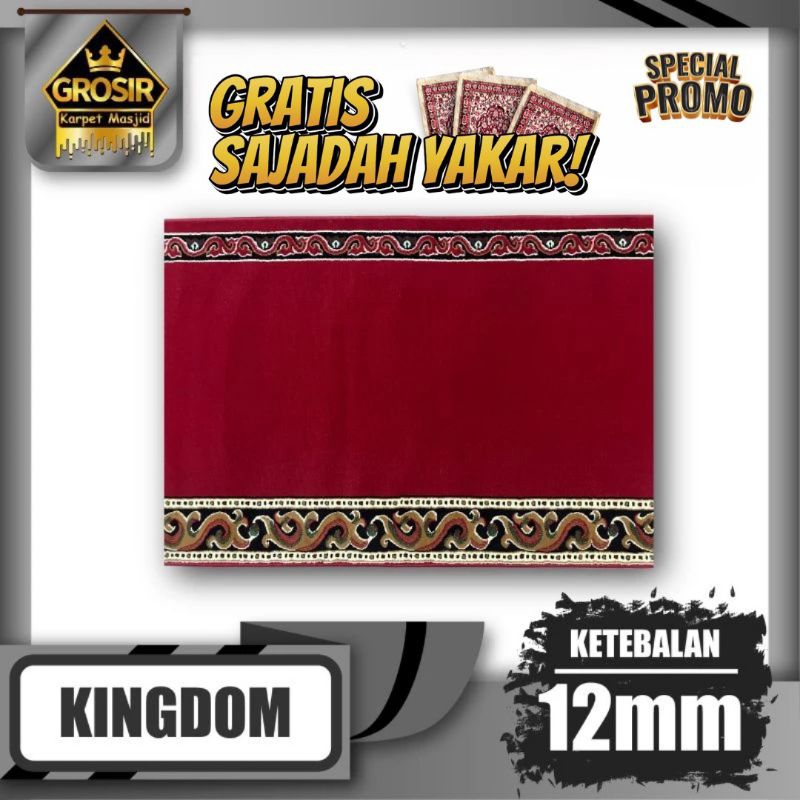 Karpet Masjid Kingdom Tebal 12mm Meteran / Karpet Sajadah / Karpet Mushola
