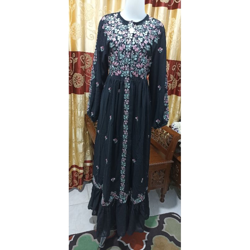 gamis modern bordir tasik