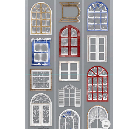 

(Kiricart) TimeGrid Window PET tape crystal Journal Scrapbook