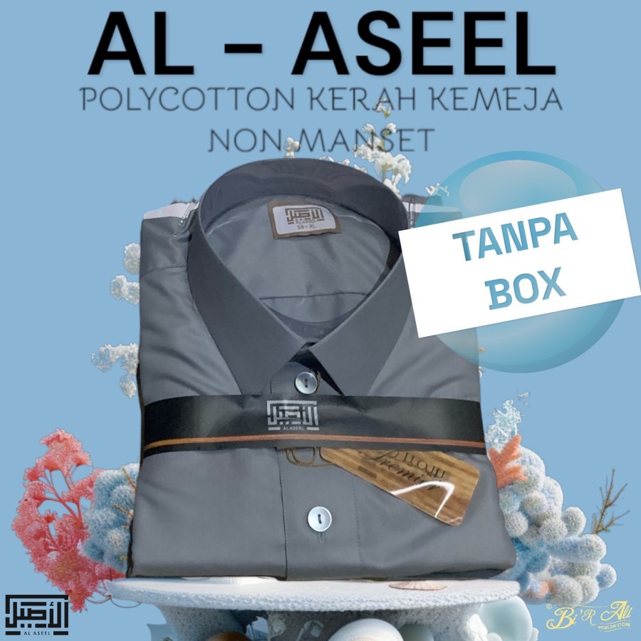 TANPA BOX] Jubah Al Aseel Premium Dewasa Non Manset Kerah Warna Import Arab Saudi