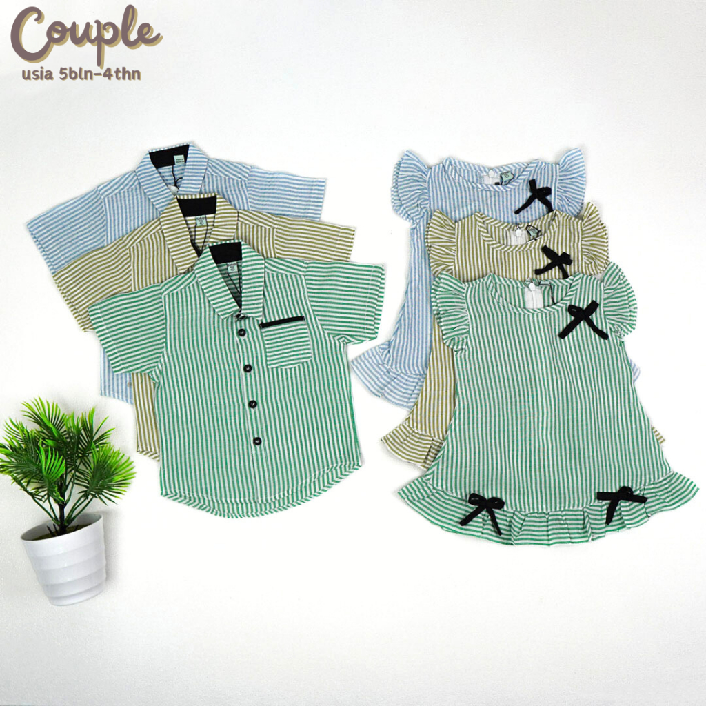 BAJU ANAK COUPLE KEMEJA & DRESS KELVIN KIDS