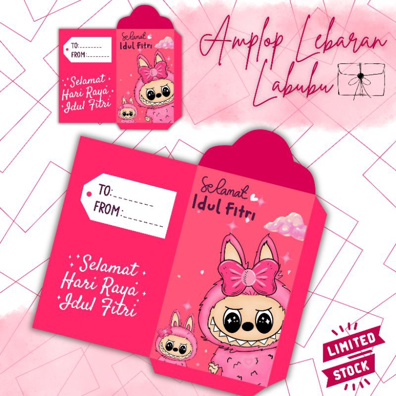 

ISI 6 PCS- AMPLOP LEBARAN LABUBU PINK - LIMITED EDITION