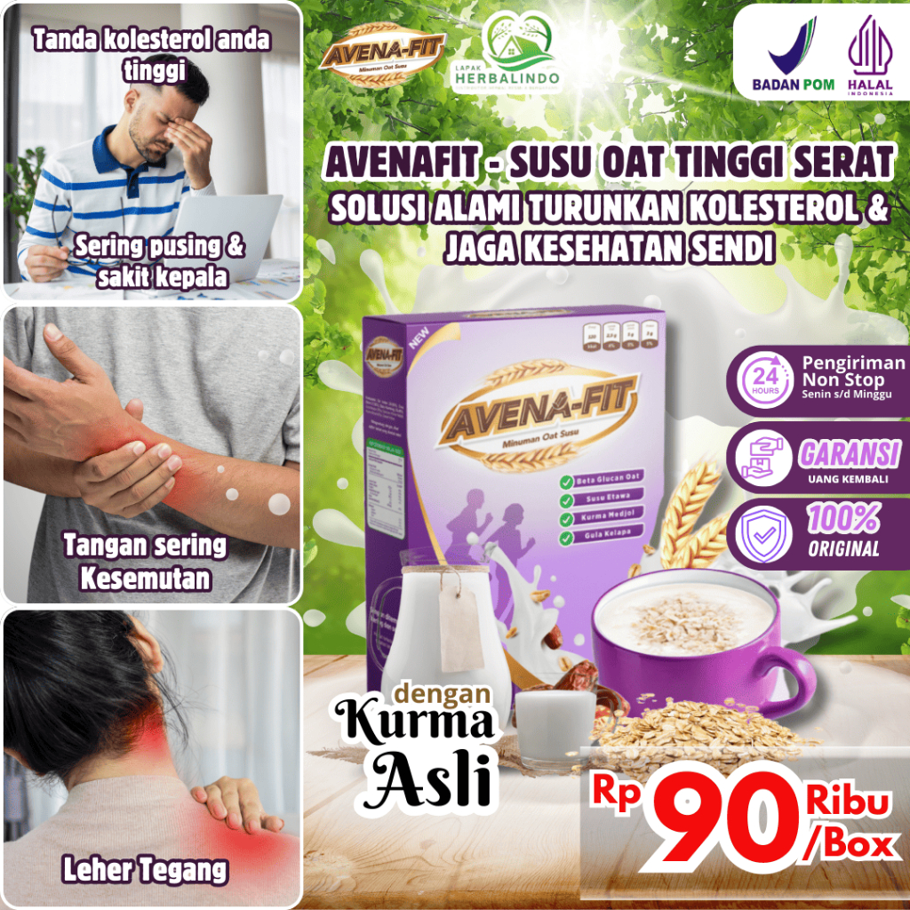 

Avenafit - Susu Oat Tinggi Serat, Solusi Alami Turunkan Kolesterol & Jaga Kesehatan Sendi