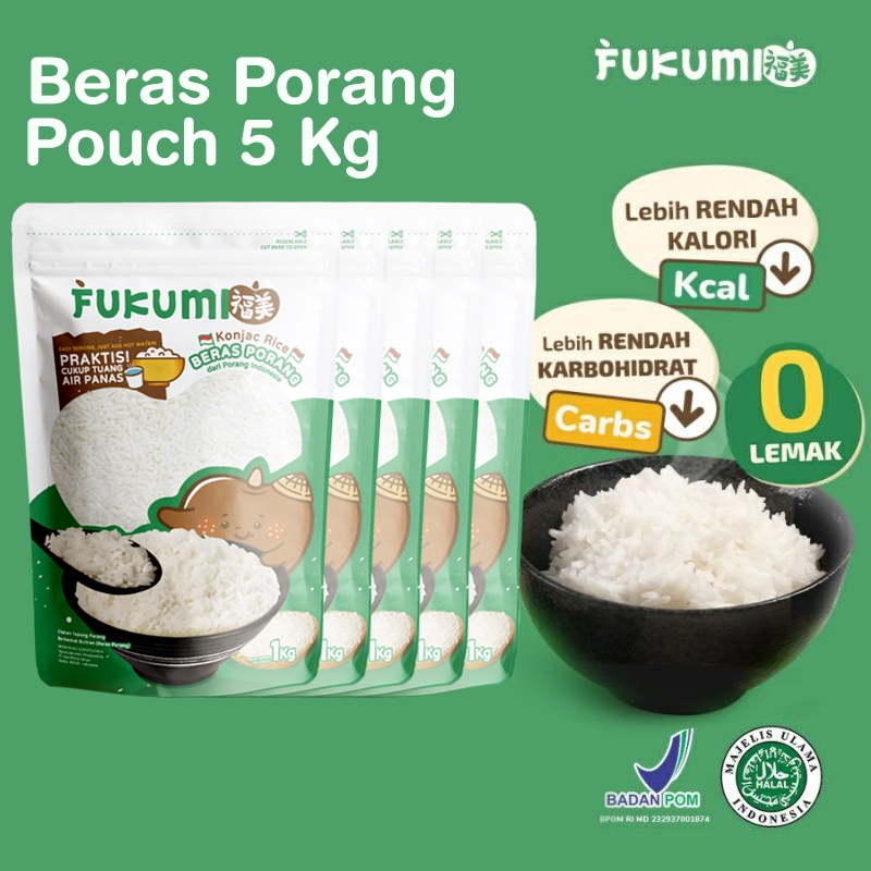 

Beras Porang 5Kg Fukumi Beras Instan Konjac Rice / Shirataki
