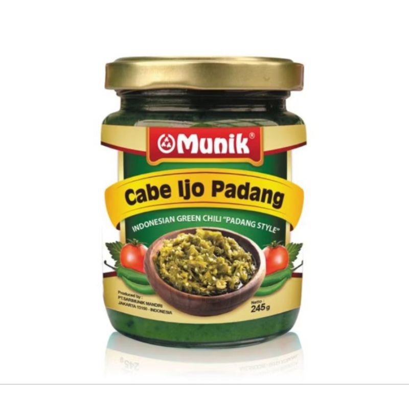 

Munik sambal cabe ijo padang 245g exp juni 26