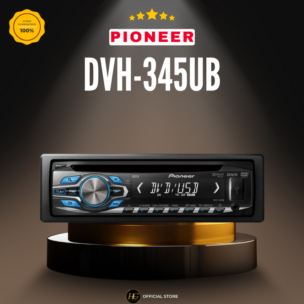 Head Unit Single Din Pioneer DVH 345UB