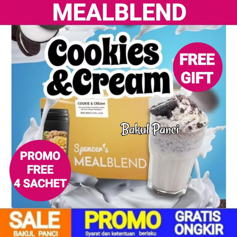 

SPENCER'S MEALBLEND - COMPLETE NUTRITION MEAL REPLACEMENT - SPENCER MEAL BLEND - NUTRISI HARIAN ALAMI DIET SEHAT METABOLISM BOOSTER - COOKIES CREAM
