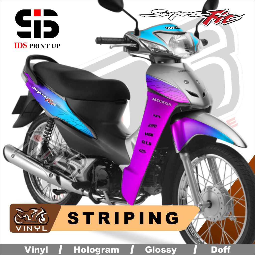 Stiker Striping Supra Fit New Variasi Bunglon