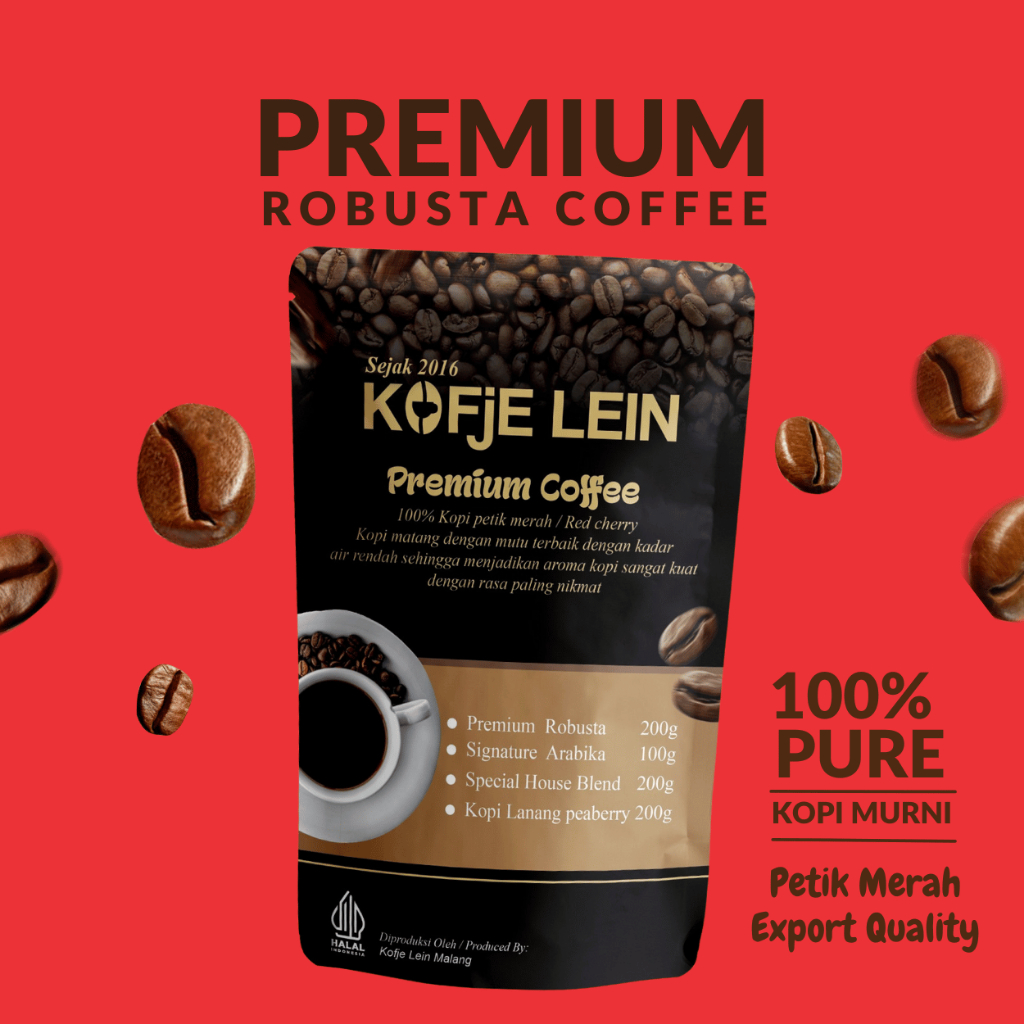 

Kofje Lein Kopi Bubuk Fine Robusta Premium Coffee