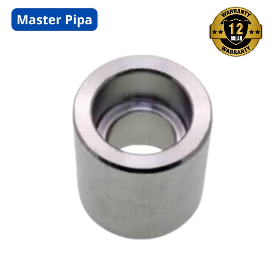 Stainless Coupling 1" / 1 inch 316L #3000 - Socket Weld