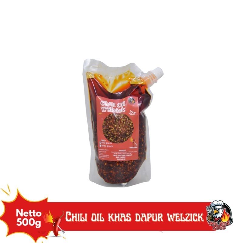 

Welzick Food - Chili Oil Minyak Cabe Pedas Halal 500gr