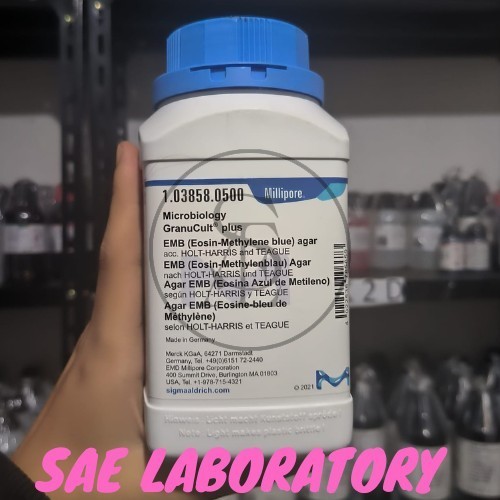 EMB ( eosin - methylene blue ) Agar MERCK 1.03858.0500 MERCK 103858 REPACK 10GR