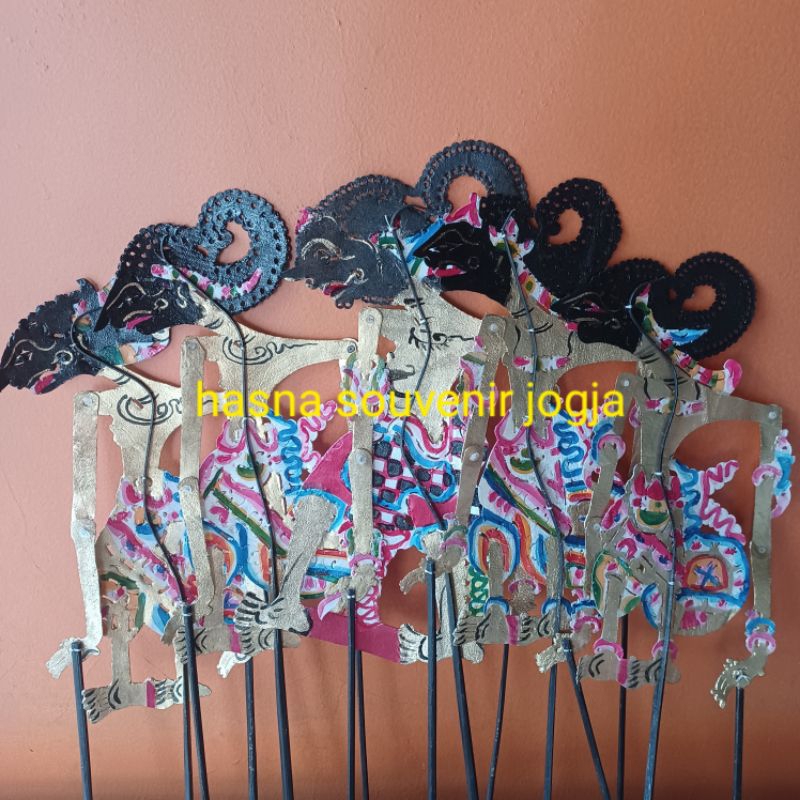 PAKET WAYANG PANDAWA LIMA mini bahan wayang kulit bukan wayang kertas