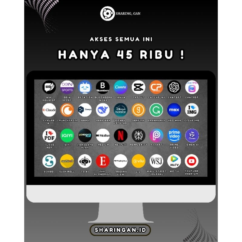 Sharingan.id – Extension Chrome ALL-IN-ONE Akun Premium (Netflix, Canva, ChatGPT, Claude, Hotstar, H