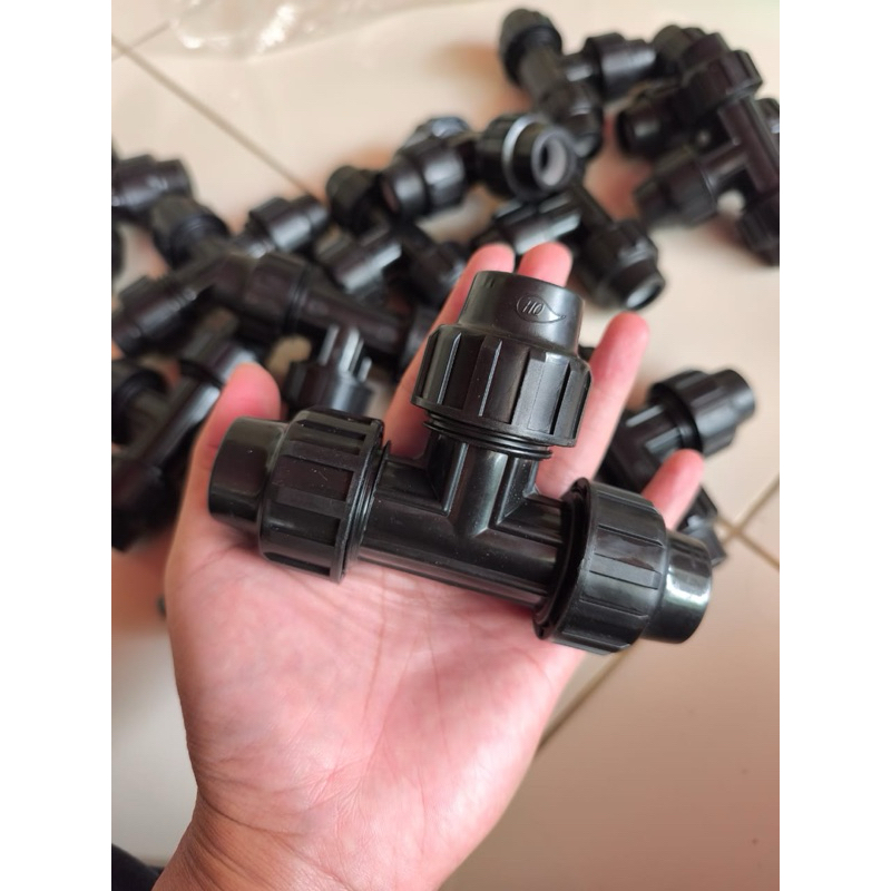 sambungan T pipa HDPE 1/2 inch/coupling tee