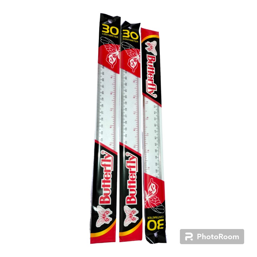 

Penggaris Butterfly panjang bening 30 cm