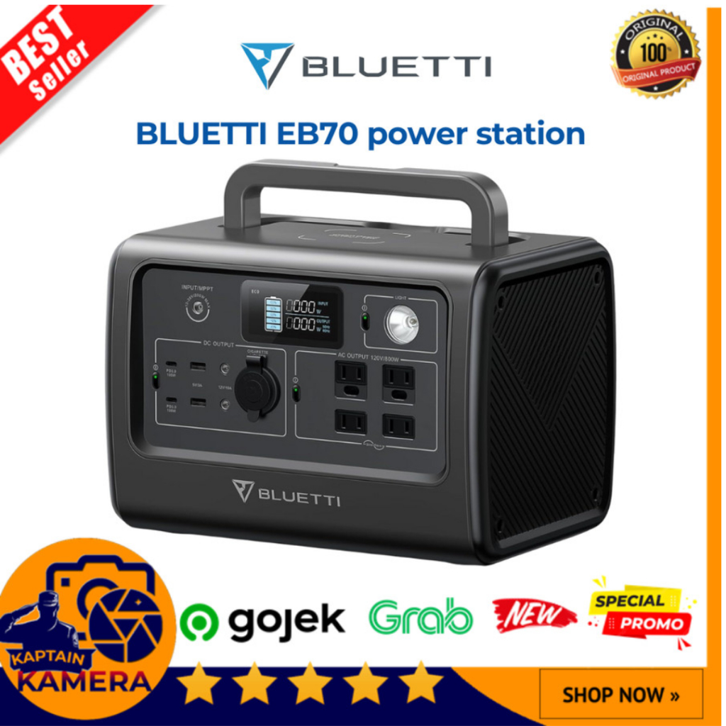Bluetti EB70 Portable Power Station | 1000W 716Wh