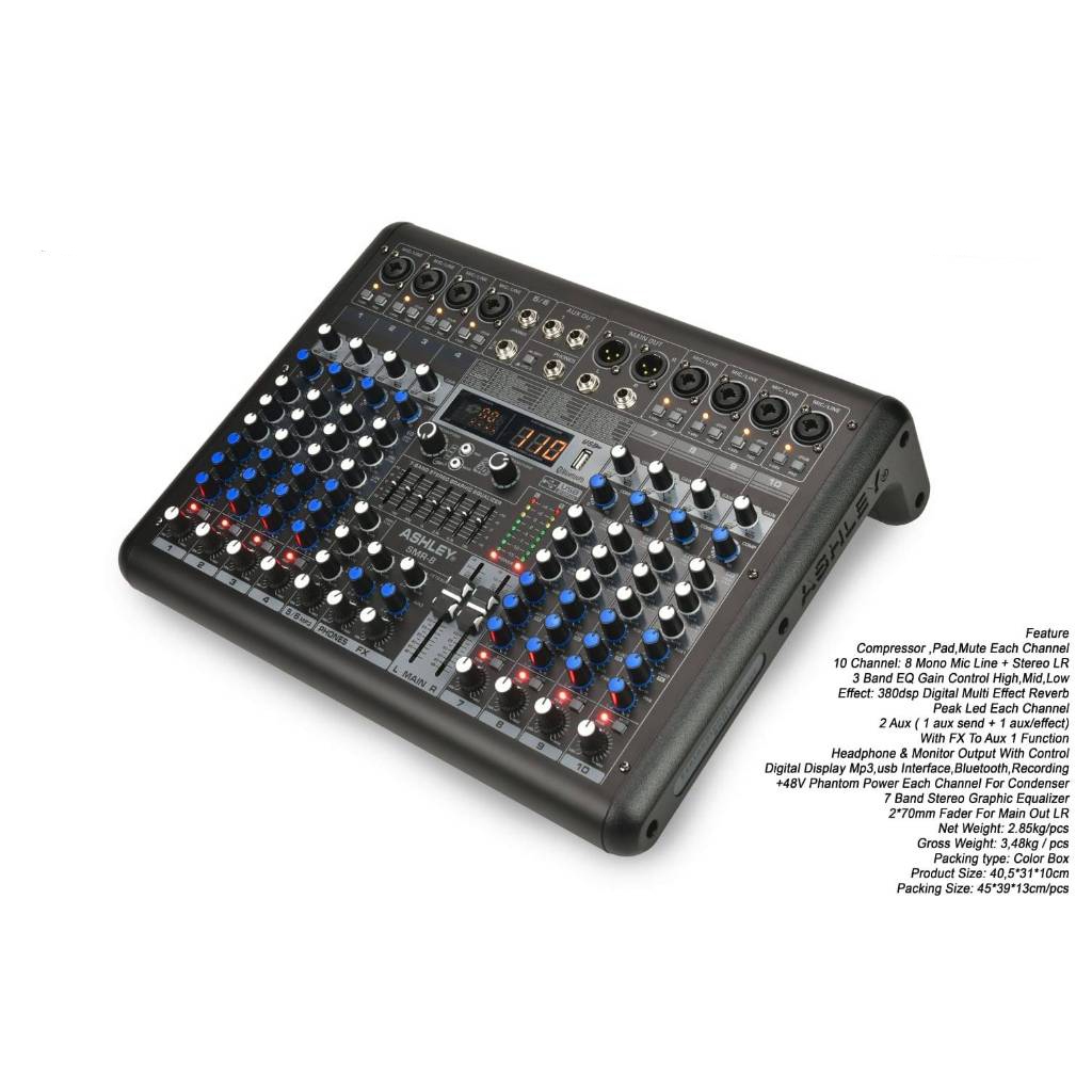 mixer audio ashley smr8 smr 8 (8channel) original