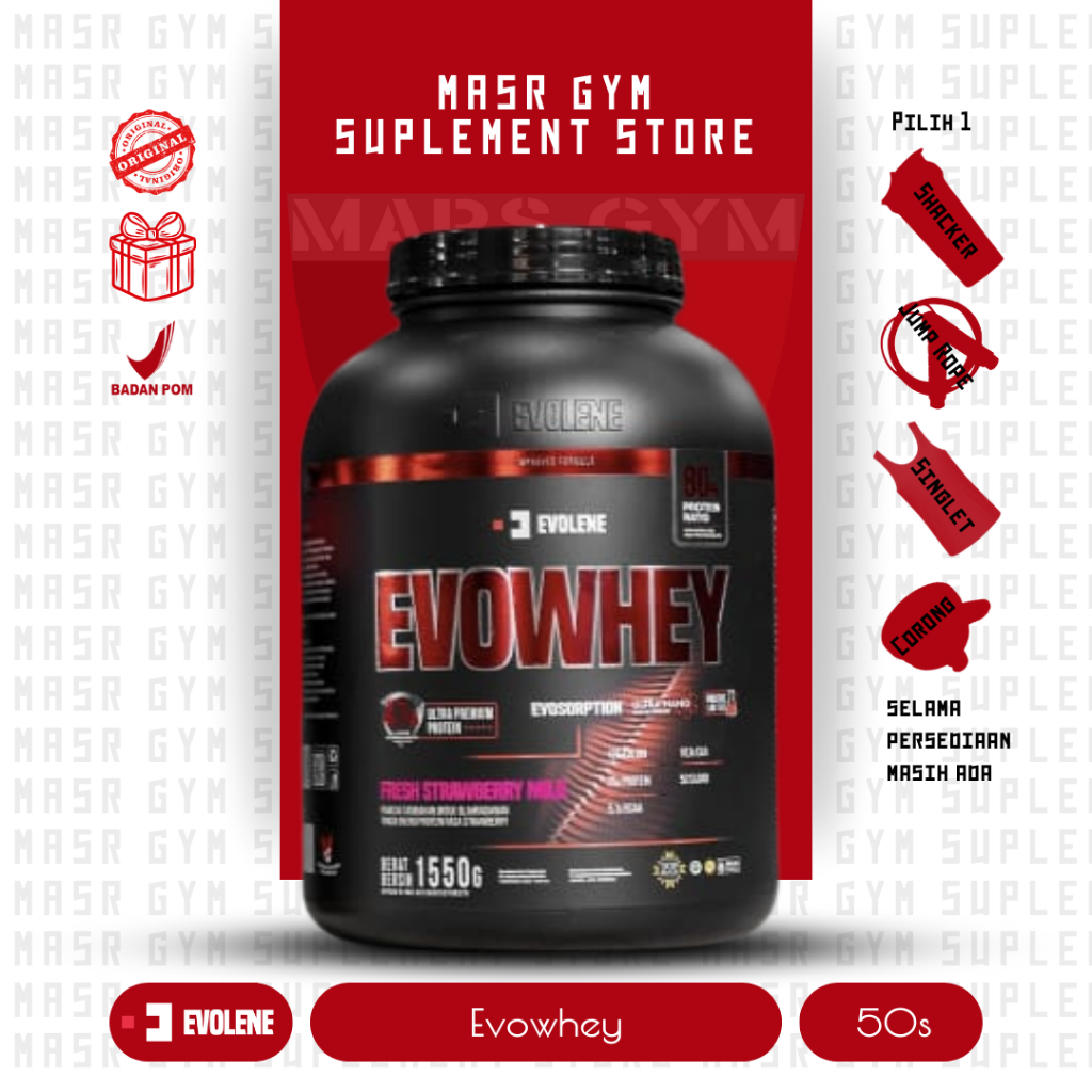 EvoWhey Evolene Whey Protein 50S - Suplemen Fitness - Suplemen Workout