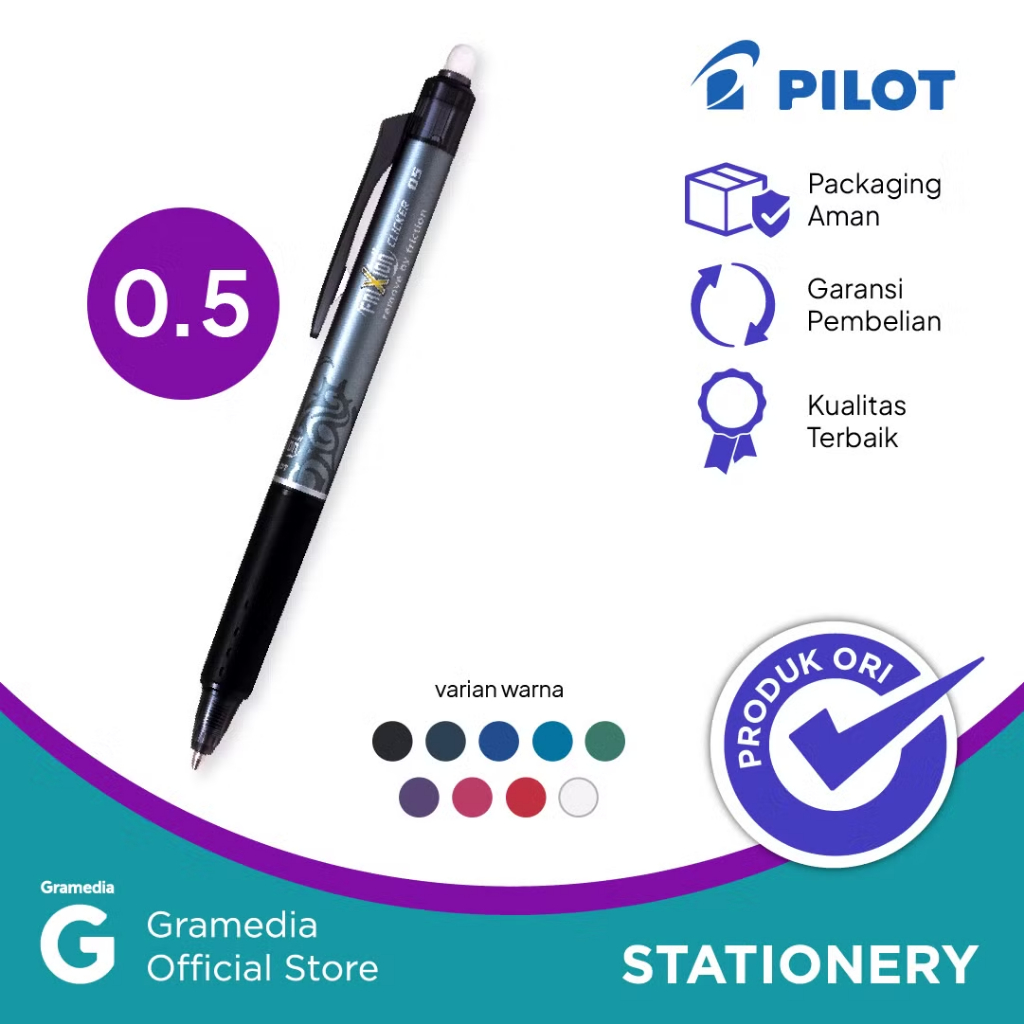 

Gramedia Tunjungan : PILOT BP FRIXION CLIC BLRT 05 BK