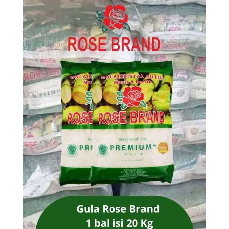 

gula rose brand 1kg isi 20
