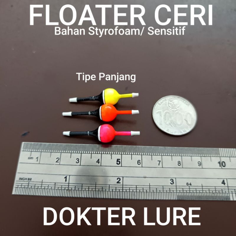 KAMBANGAN TANAGO WADER FLOATER CERI TIPE PANJANG / KUMBUL/ PELAMPUNG PANCING