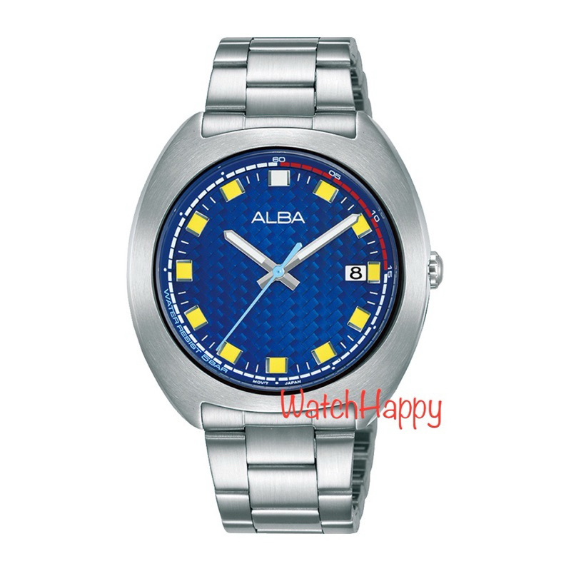 JAM TANGAN ALBA AS9K83X1 / AS9K83 / AS9K83K ANALOG QUARTZ MOVEMENT BLUE DIAL STAINLESS STEEL STRAP O