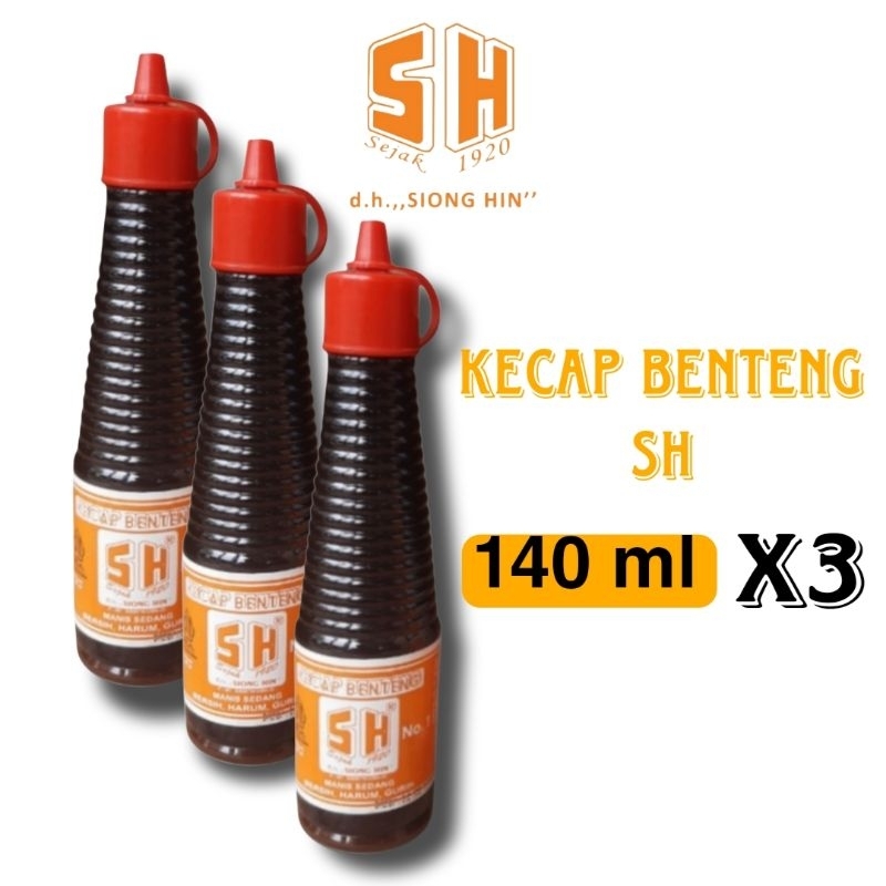 

Kecap Benteng SH Kecap Manis Sedang 140 ml ×3
