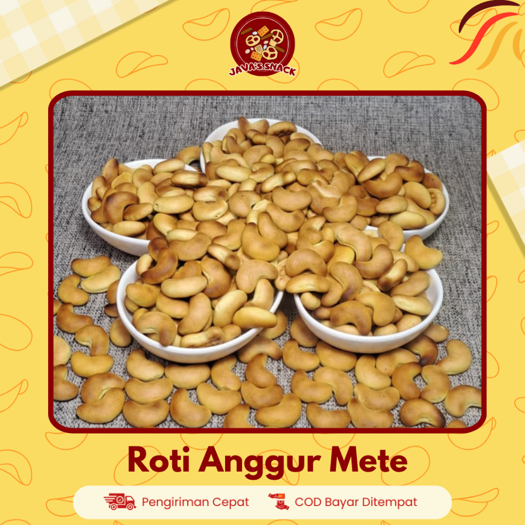 

Java's Snack Roti Anggur Mete 250gr 500gr – Bonus Dus & Bubblewrap, Aman Sampai Tujuan