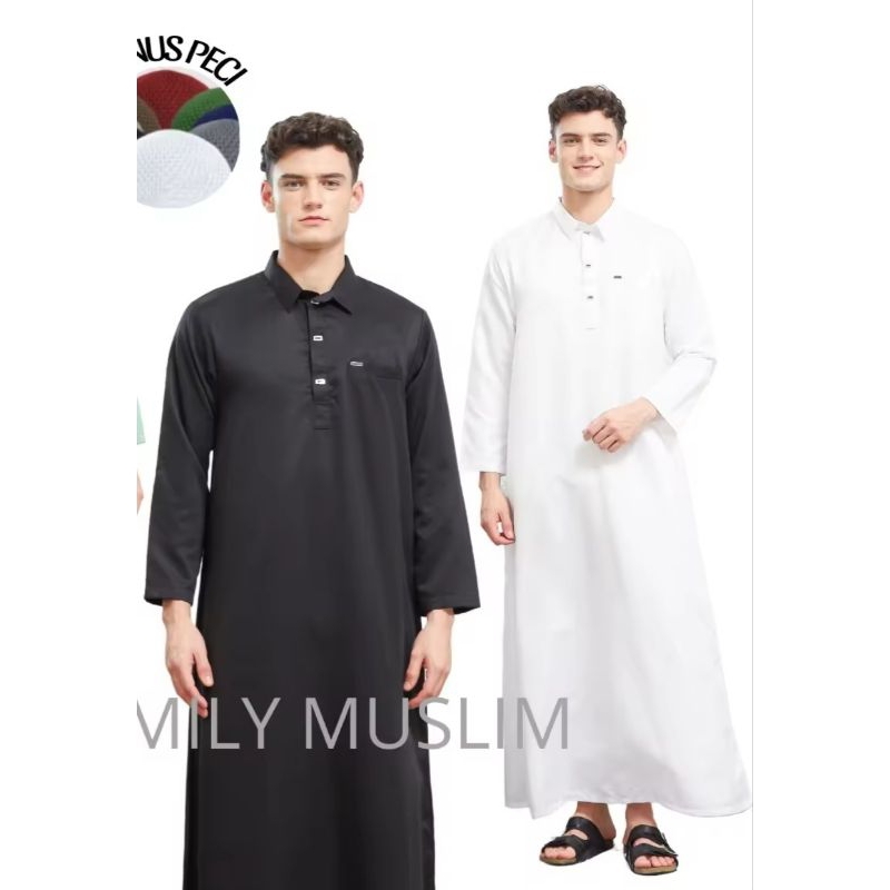 gamis zauqi toyobo import - gamis jubah polos bahan premium