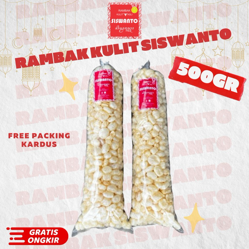 

Kerupuk Rambak Kulit Sapi Asli Siswanto 500Gram Original