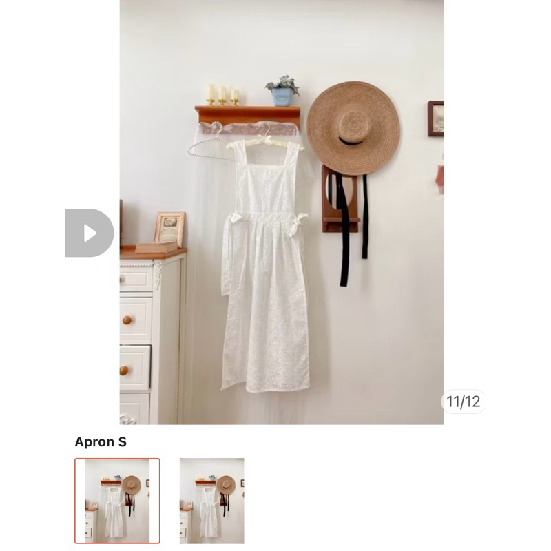 Vintage Lace Apron | Vintage Apron- Himeka Vintage