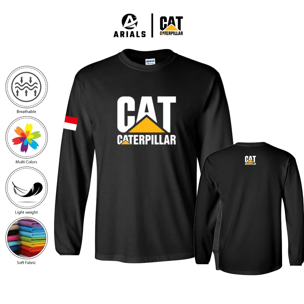 Arials Kaos Baju Lengan Panjang Caterpillar Perusahaan Tambang