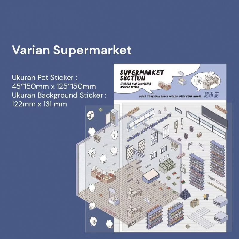 

Sticker Dekorasi Ruangan 3D Korea Varian Simno Supermarket Section Ukuran Besar | Sticker 3D Korea | Sticker Sheet | Sticker Premium Satisfying Decoration | Sticker DIY | Deco Sticker Korea Viral | Sticker 3D Korea
