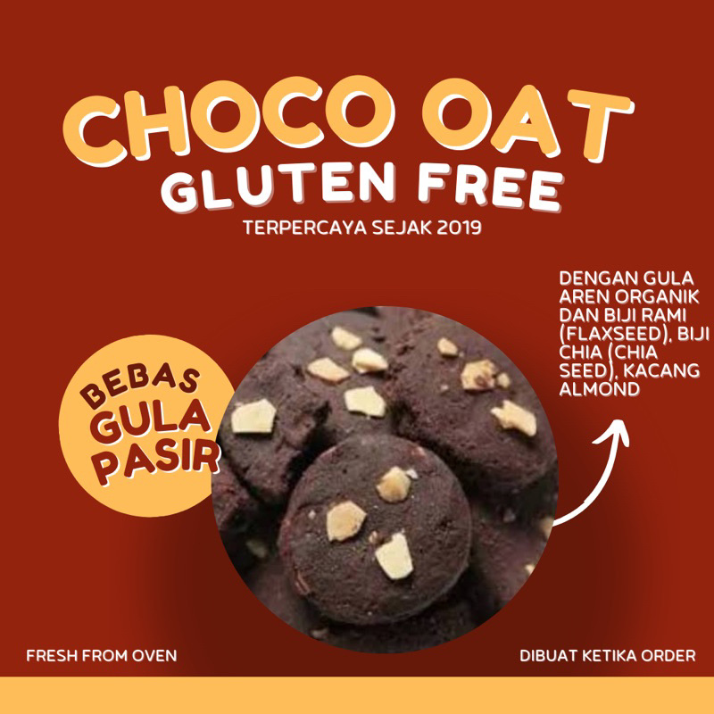

Cookies Kue cemilan gluten free bebas Gula bebas pengawet 500gr