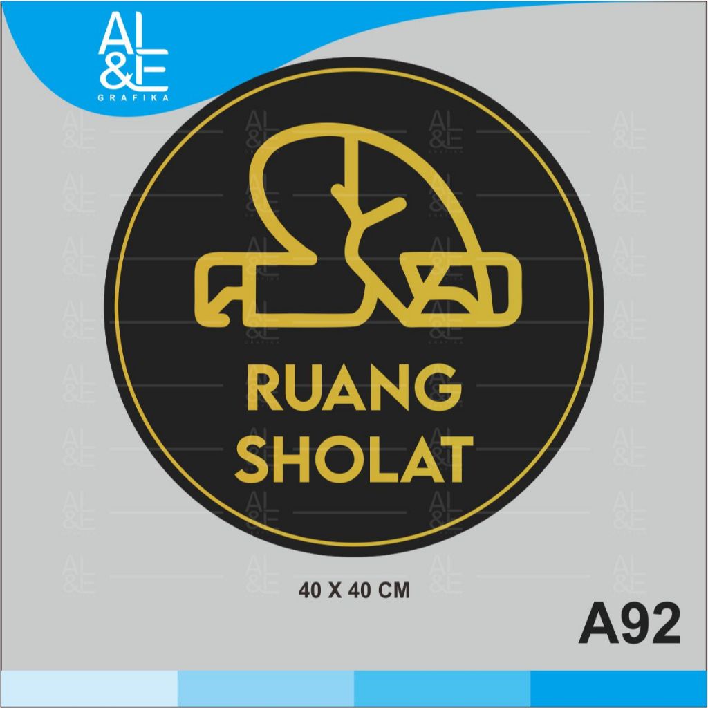 

A92 - Acrylic Sign, Stiker Akrilik Ruang Sholat, Warna Gold, Premium dan Tahan Air, Termurah, Bisa Custom