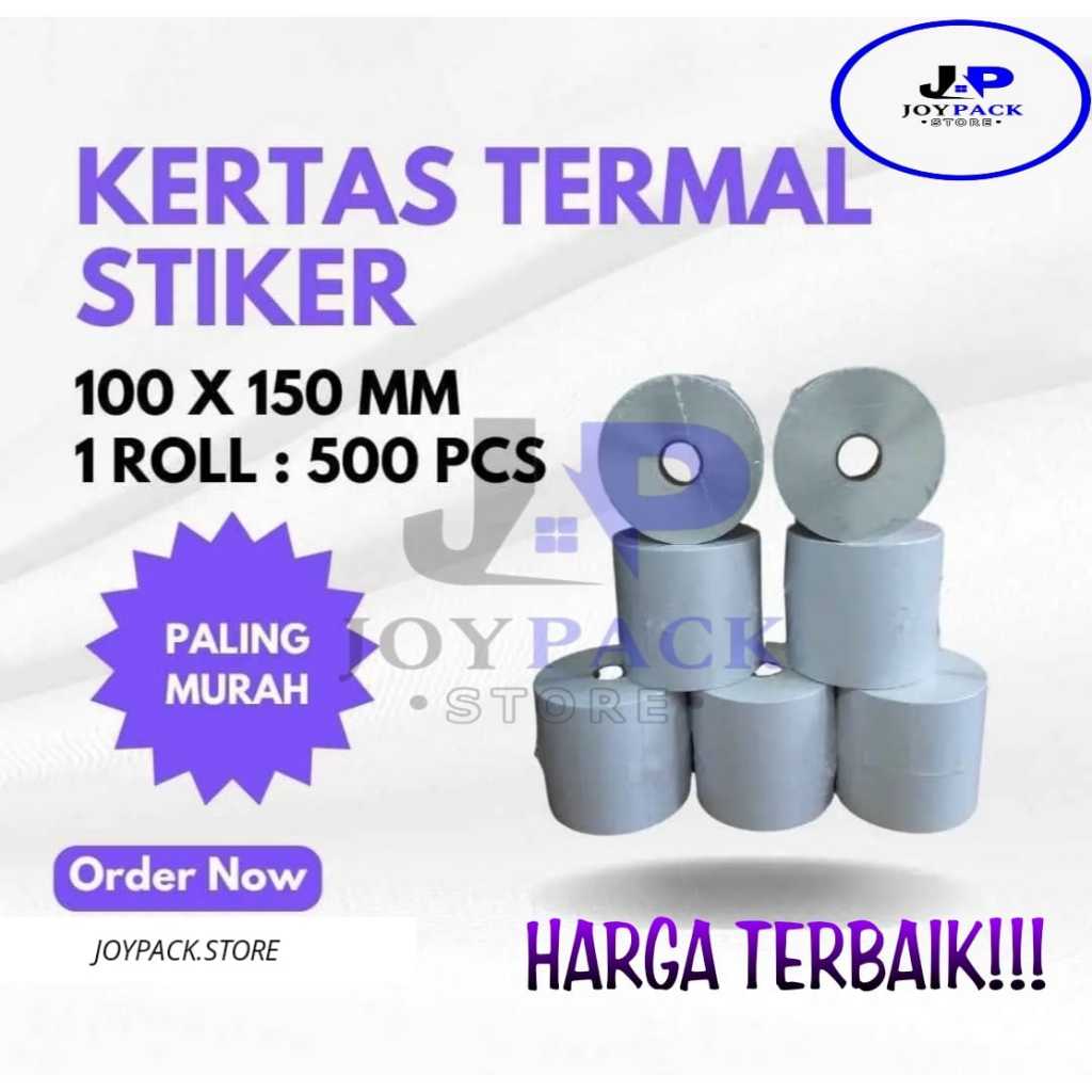 

GROSIR KERTAS THERMAL LABEL STICKER UKURAN 100X150 MURAH DAN BERKUALITAS
